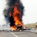 राजस्थान में सड़क हादसे में मेरठ के सात लोग जिंदा जले